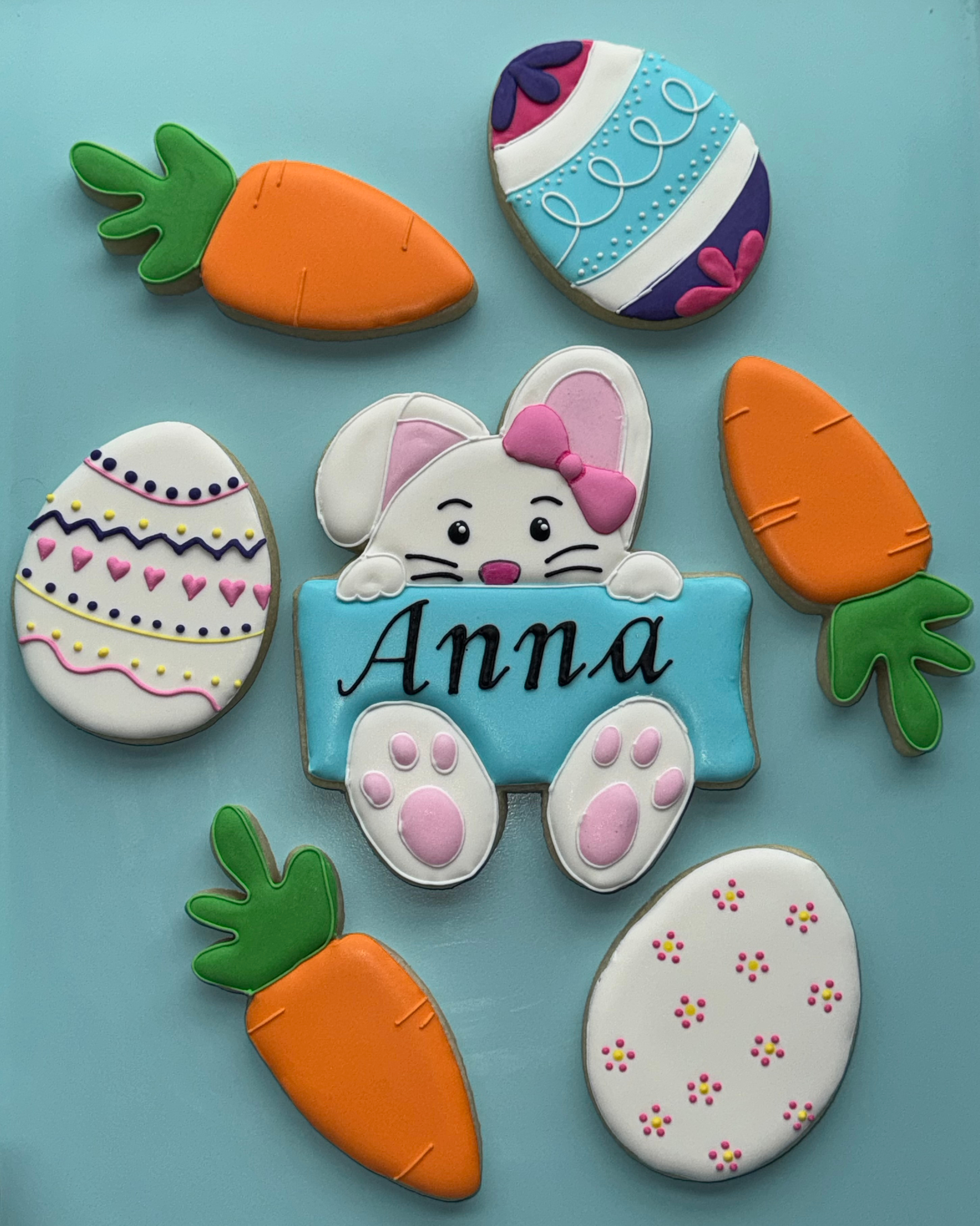 Easter themed custom cookies