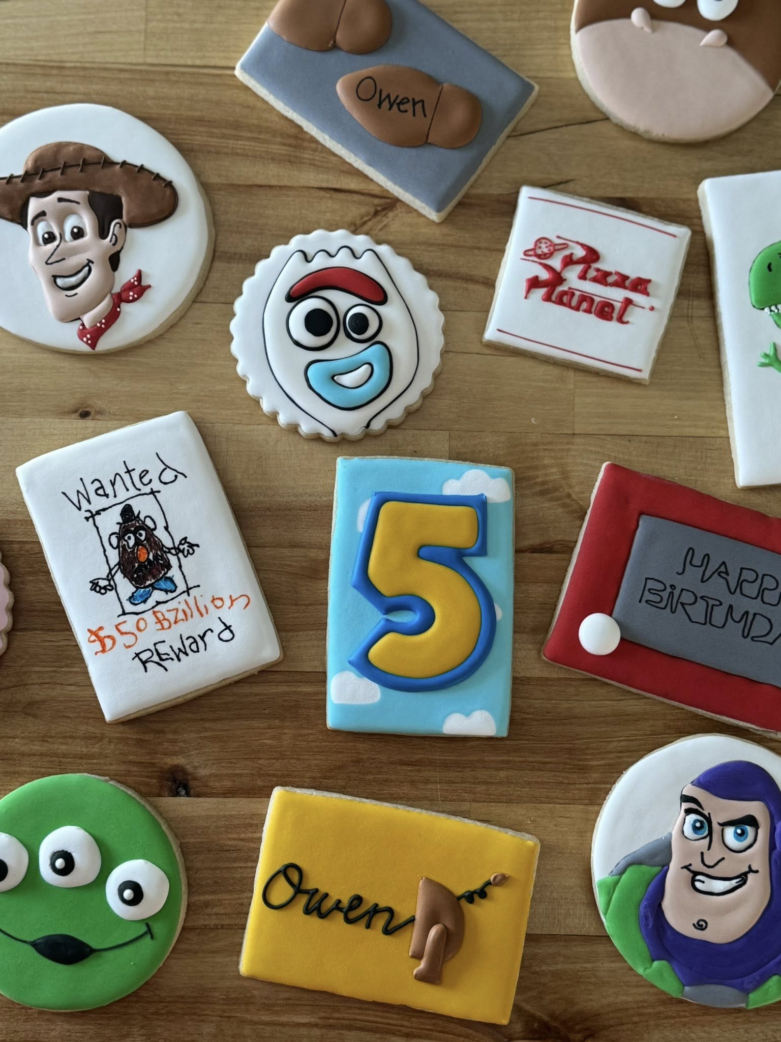 Toy Story themed cookies