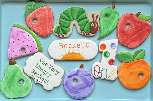 Book themed custom cookies