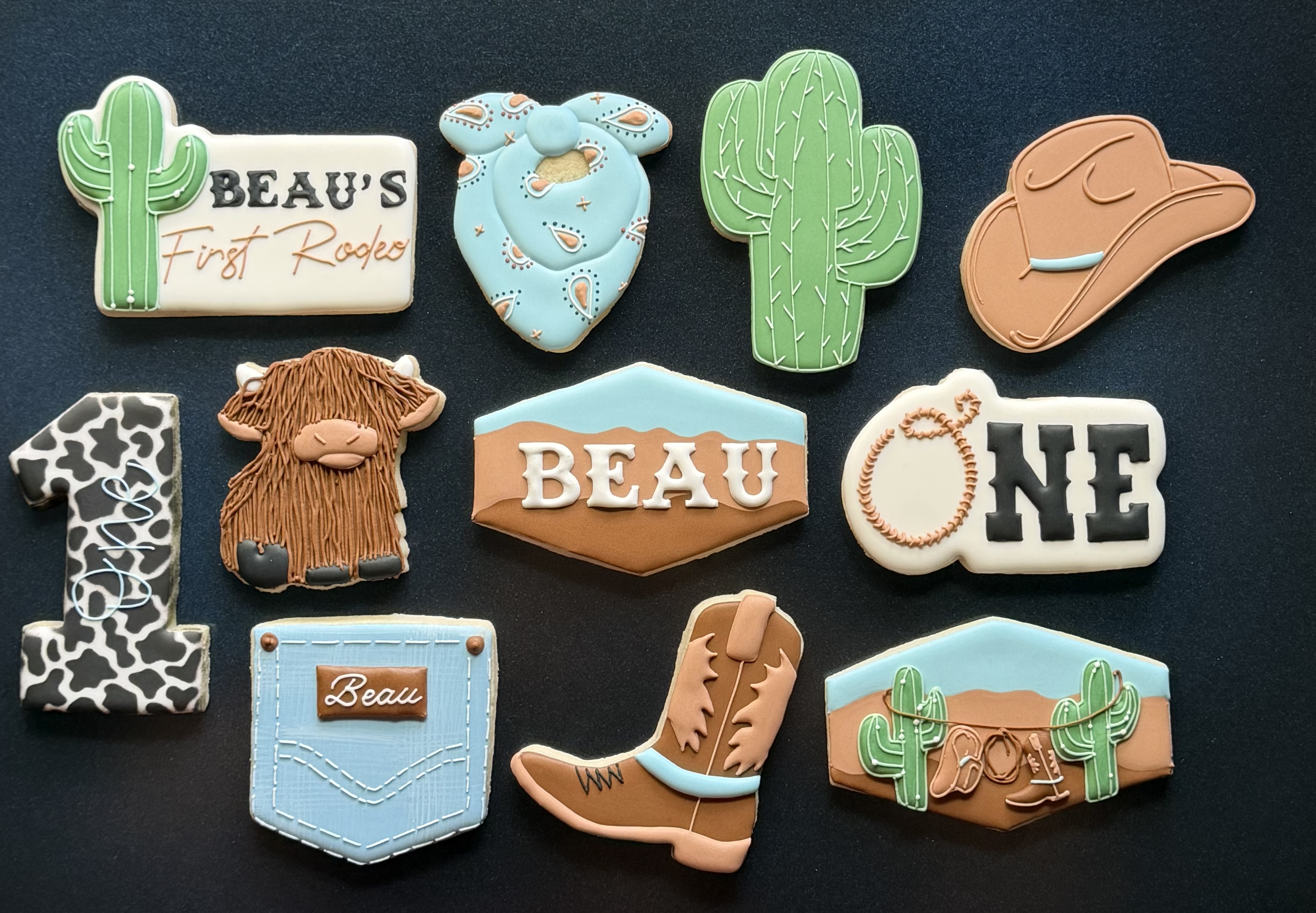 Cowboy themed cookies