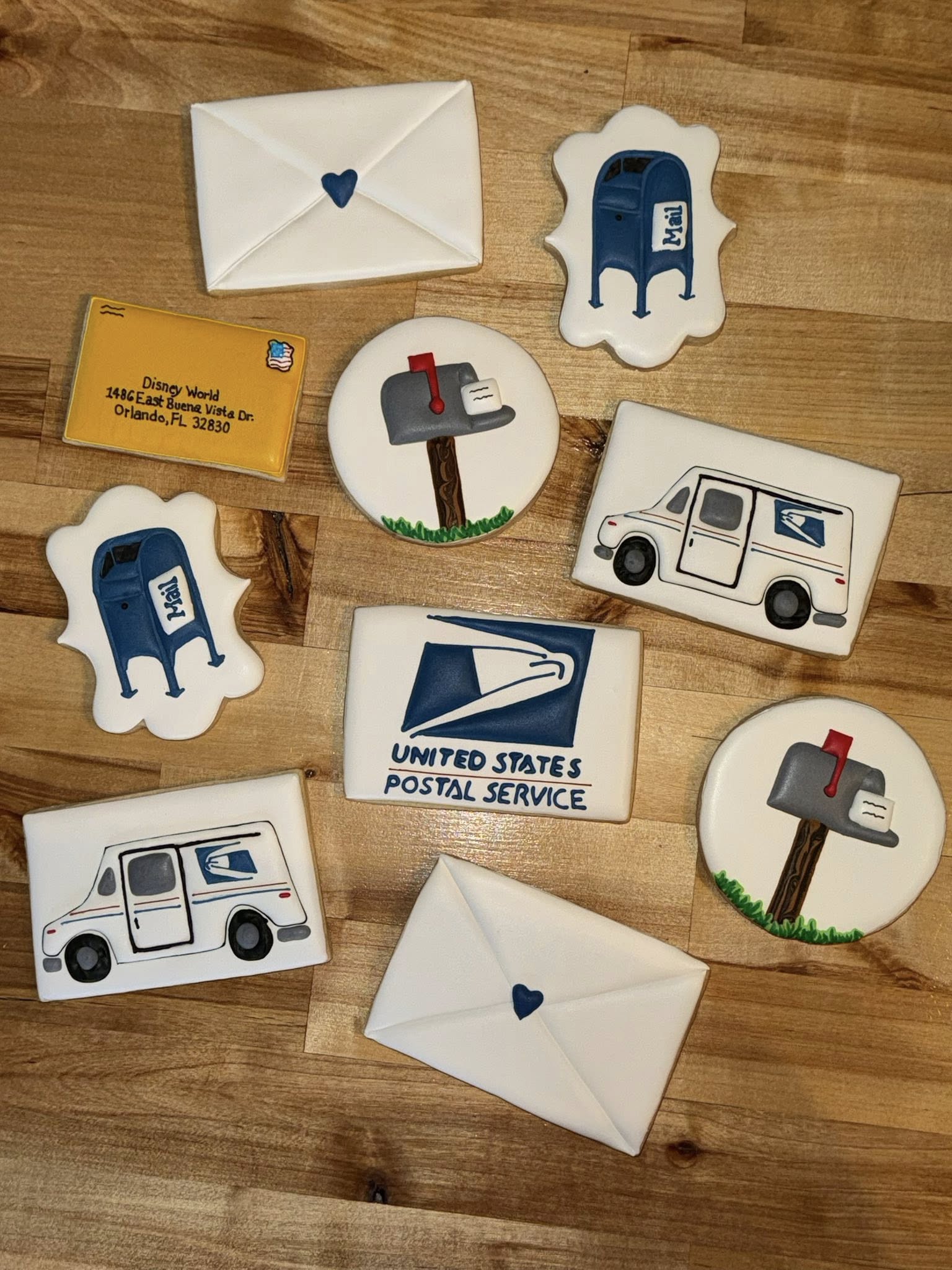 USPS postal themed cookies