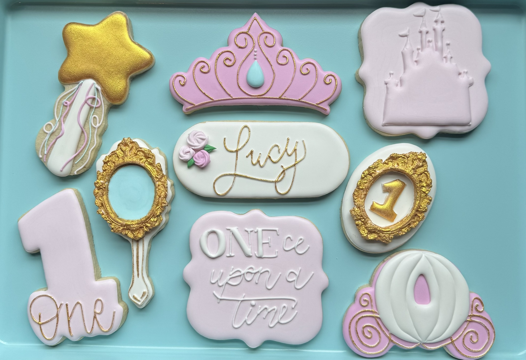 Princess themed custom cookies