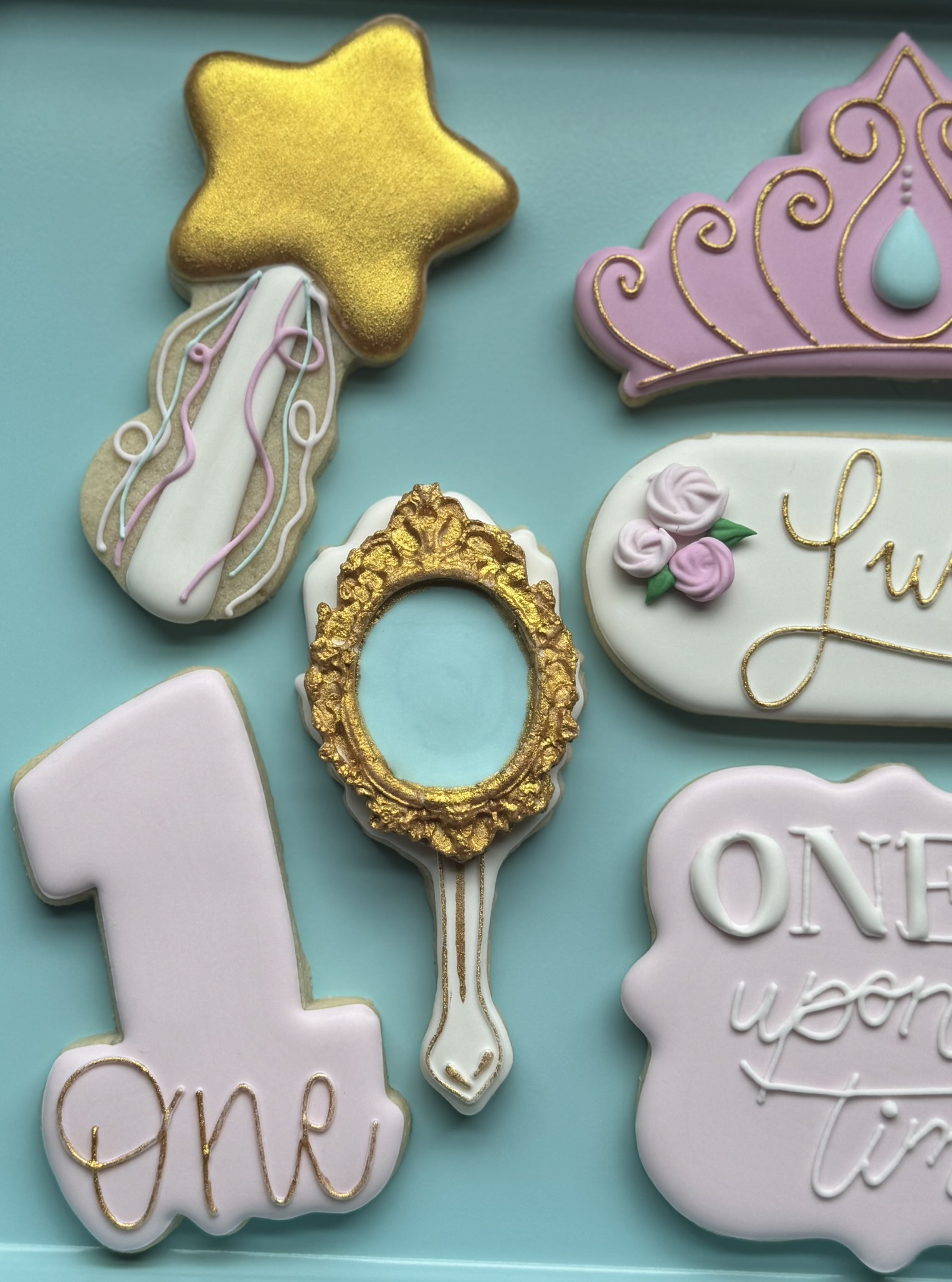 Princess themed custom cookies