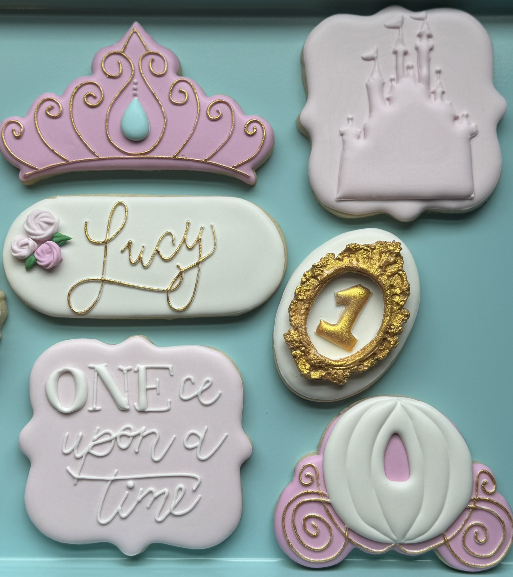 Princess themed custom cookies